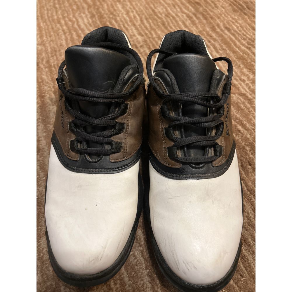 FootJoy Classic White‎ & Black Golf Shoes with Soft Spikes Cleats